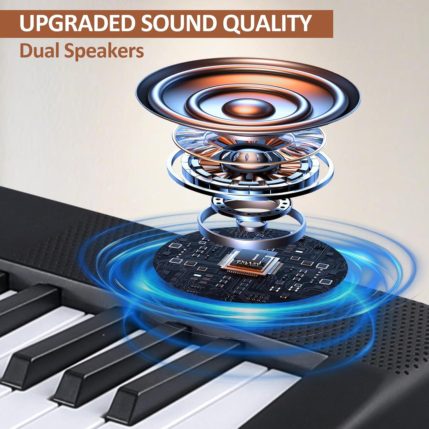 88 Key Piano Keyboard, Electric Digital Piano with Semi Weighted Keys, Keyboard Piano with Sustain Pedal, Power