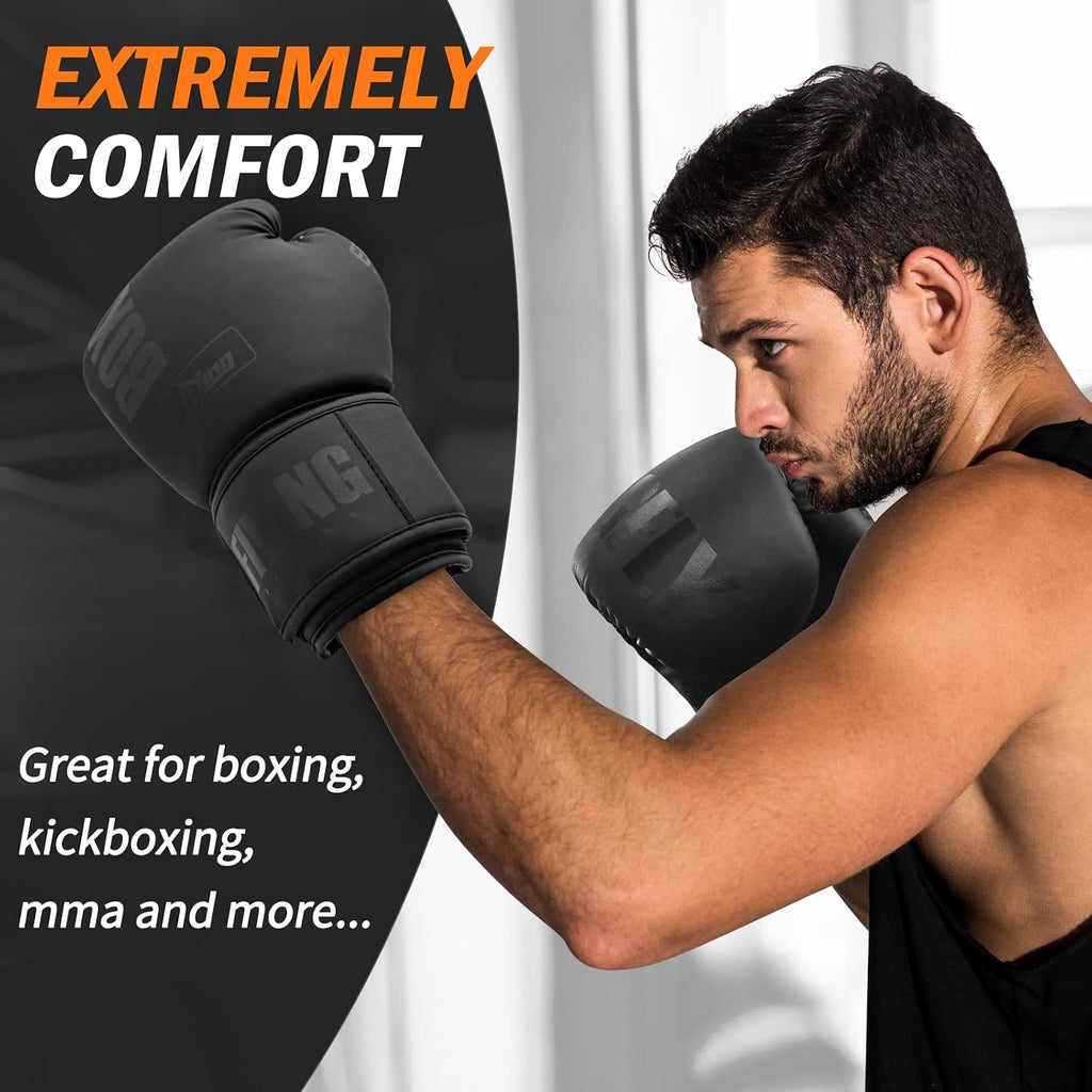 Boxing Gloves for Men Women Adults | Multi Layered Padding,Breathable Palm