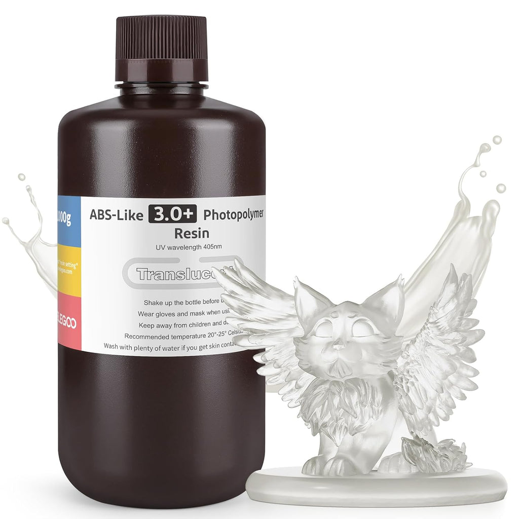 ELEGOO ABS-Like Resin 3.0 Plus, 3D Printer Resin with Low Viscosity and High Precision, 405nm Rapid UV-Curing
