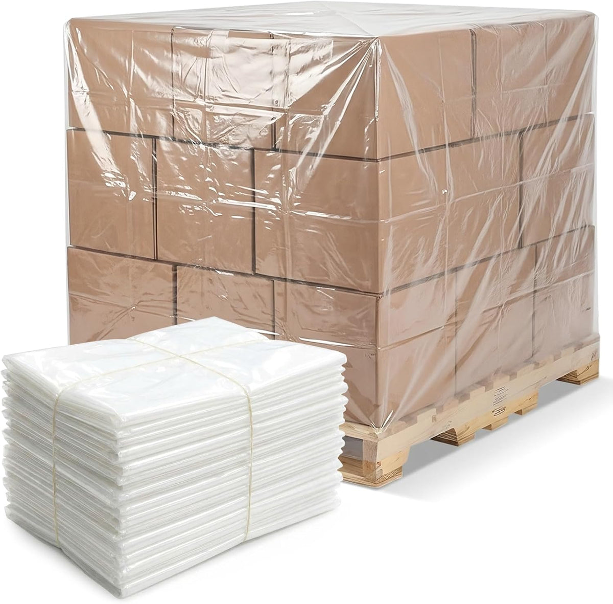 20 Pcs 48 x 42 x 48 Inch Clear Pallet Covers