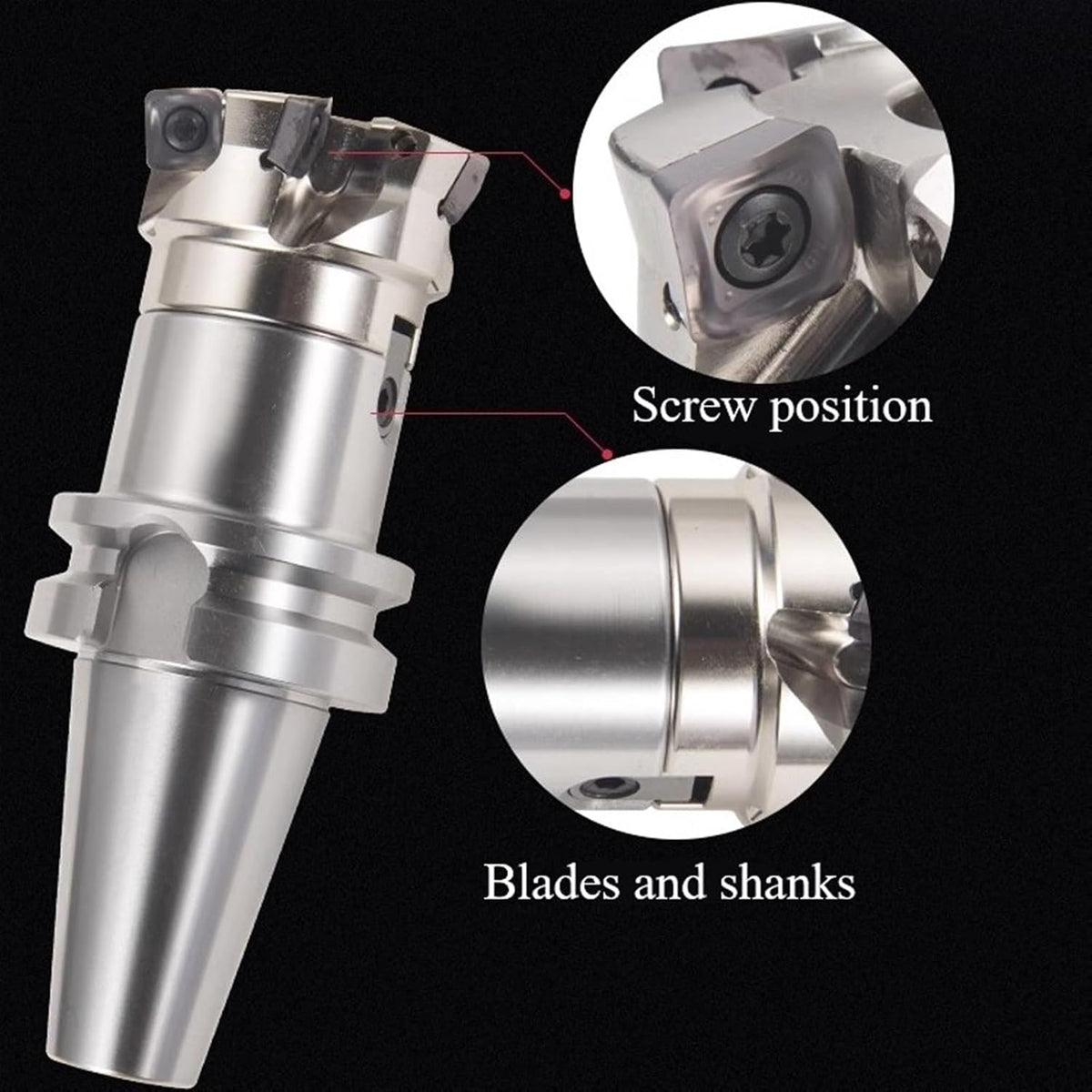 Indexable Face Mill 0.87"x 2" Main Offset 75° 4 Flutes Face Mill Milling Cutter