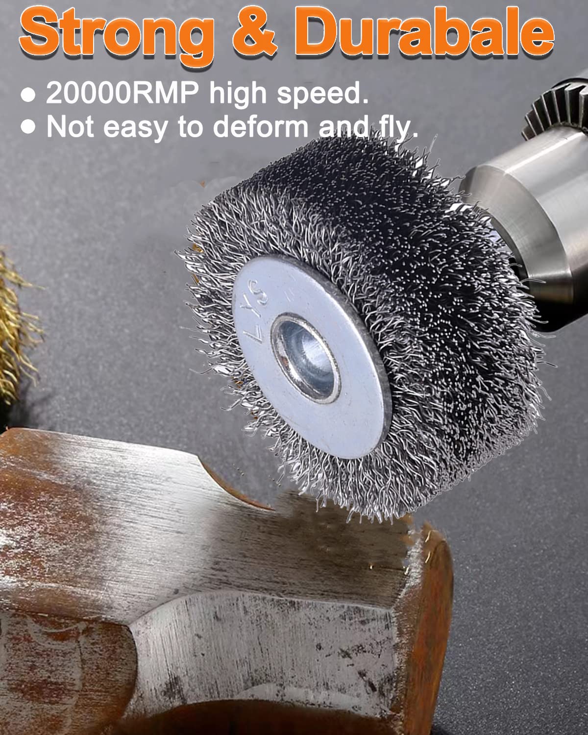 Rocaris 4 Pack 2 in Wire Wheel Brush Wire Wheel Brush for Drill Attachment