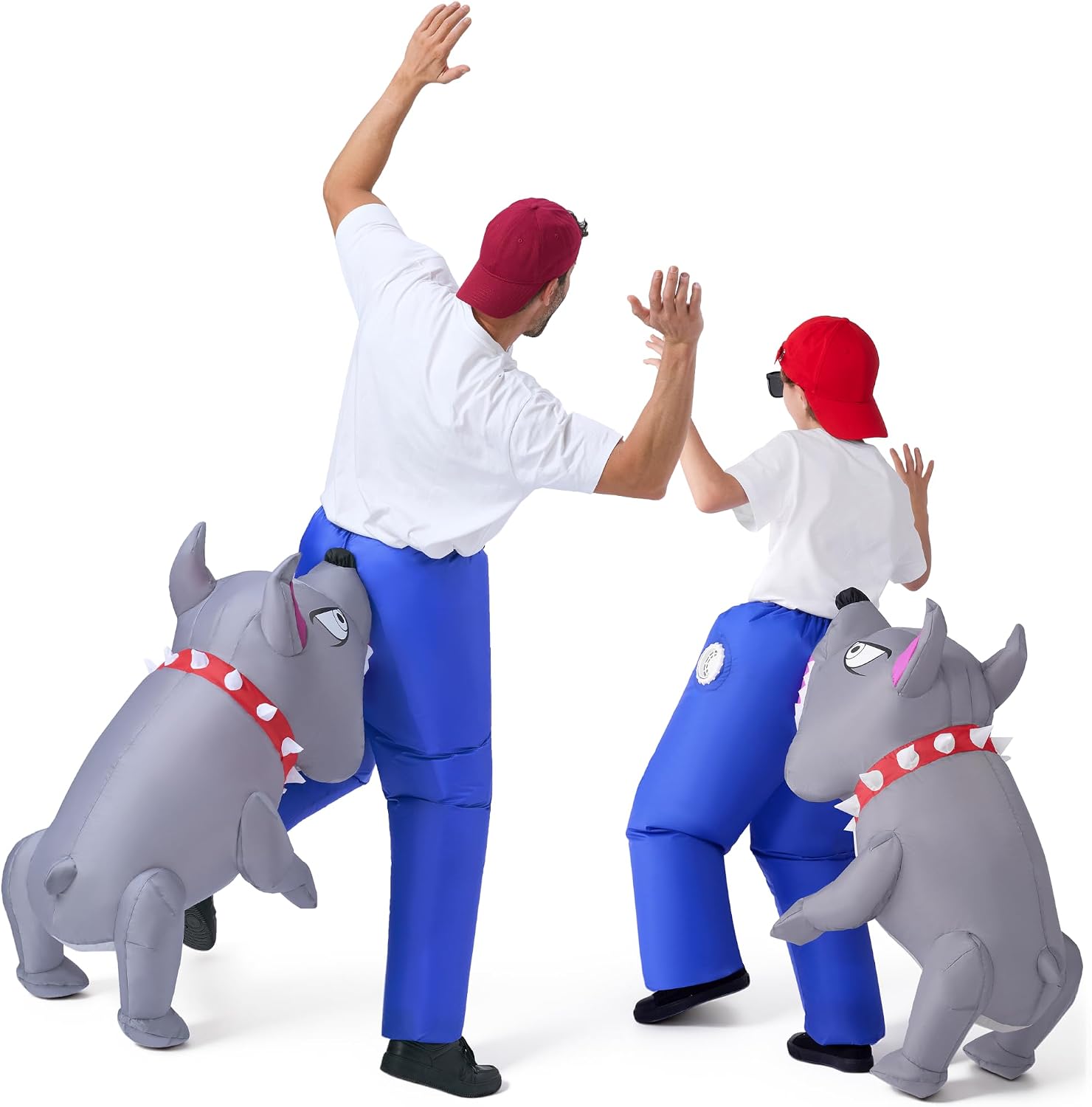Kids Inflatable Biting By a Dog Costume, Blow Up Dog Suit, Inflatable Costume for Halloween Parties