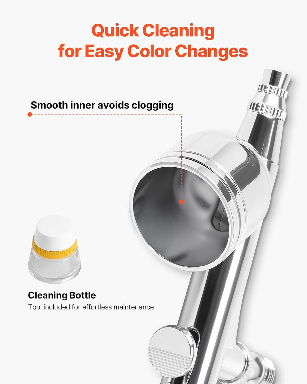 Airbrush Kit, 1/6 HP, Air Brush Kit with Air Compressor and Tank, 1 Dual-Action Professional Airbrush with 1 Tip