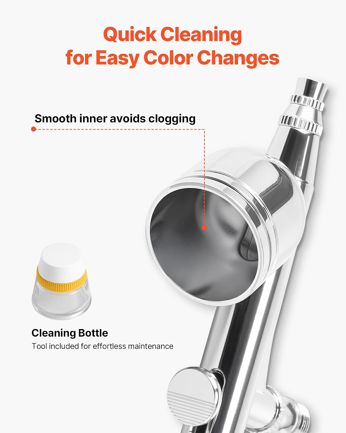 Airbrush Kit, 1/6 HP, Air Brush Kit with Air Compressor and Tank, 1 Dual-Action Professional Airbrush with 1 Tip
