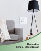 2-Pack Natural Bamboo Fiber Combo Duplex/Decorator Outlet Cover Plate