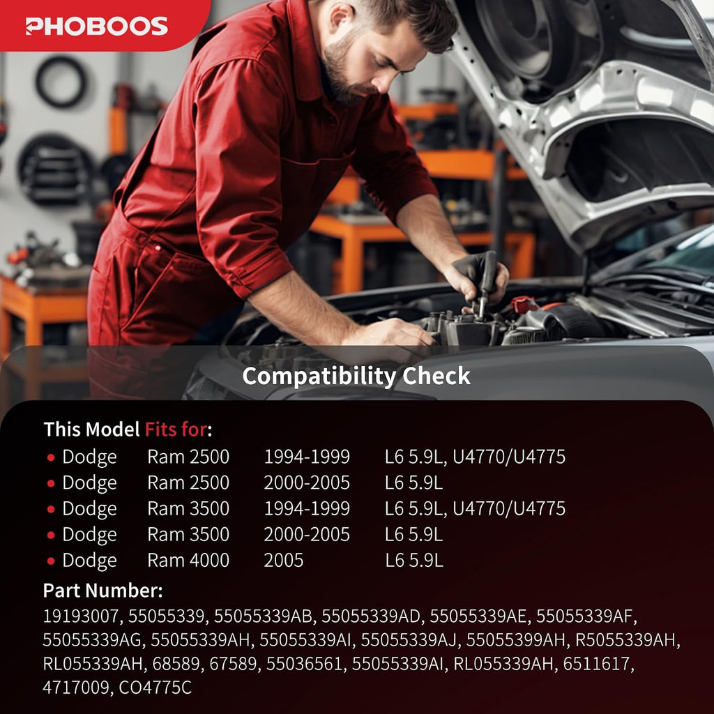 PHOBOOS A/C Compressor with Clutch Compatible with Dodge Ram