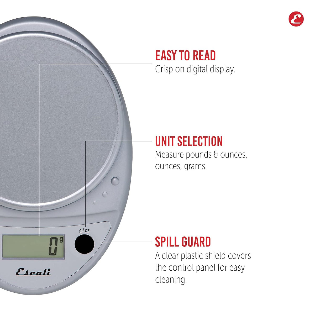 Primo Digital Food Scale Multi-Functional Kitchen Scale and Baking Scale for Precise Weight Measuring and Portion