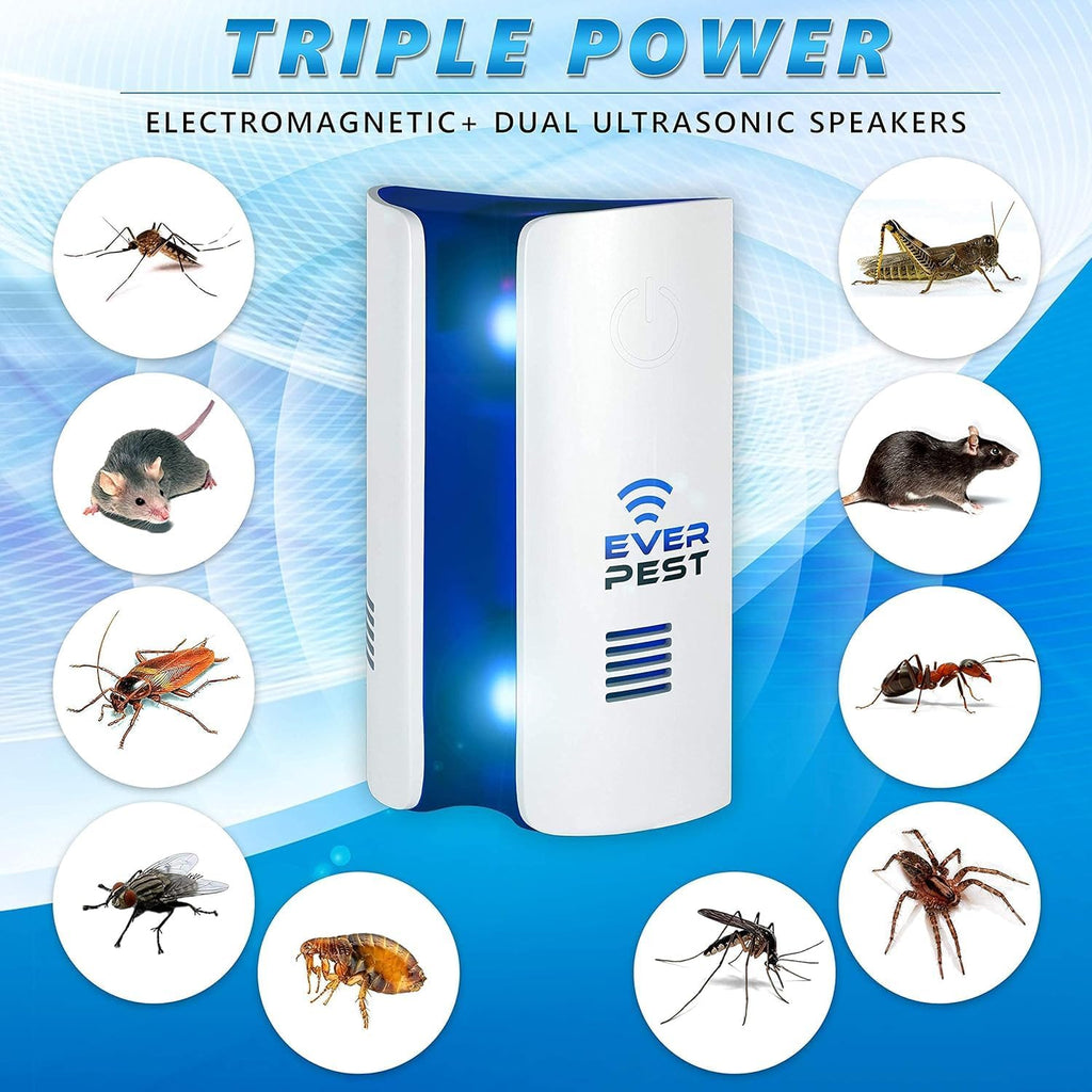 Ultrasonic Pest Repeller Plug in 1 Pack- Electronic and Electromagnetic Insect Control Defender - Roach Bed Bug Mouse