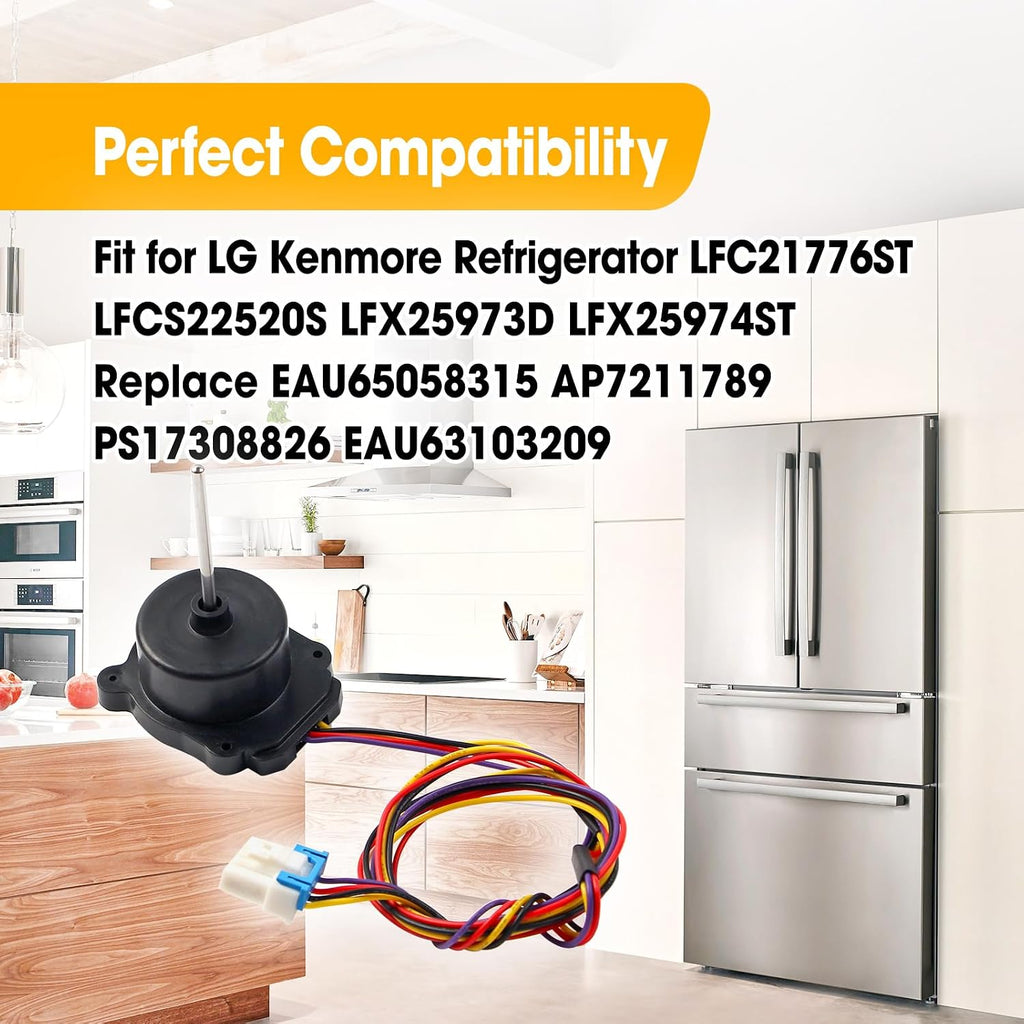 EAU65058522 Refrigerator Evaporator Fan Motor Fit for LG Refrigerator