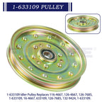 FULAIGE 3 Pack 1-633109 Idler Pulley for eXmark 60" eXmark Lazer Z 60" Deck