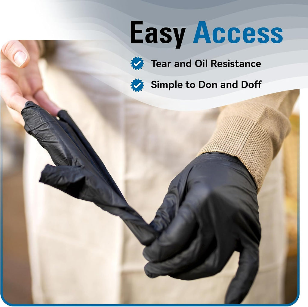 Nitrile Gloves Disposable Latex Free 4 Mil, Black