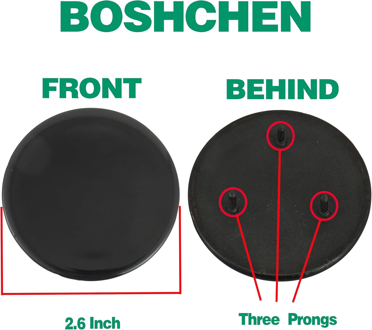 WB29K10022 Surface Small Burner Cap for GE Gas Range, Replacement Part Fit for GE Gas Range/Stove/Cooktop 2.6 Inch Diameter(2 Pack)