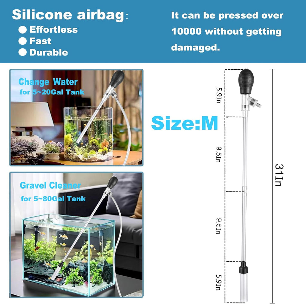 Aquarium Gravel Vacuum Sand Cleaner Fish Tank Water Changer