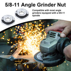 2pcs 5/8"-11 Thread Angle Grinder Flange Nuts, Metal Quick Lock Angle Grinder Nut for Fixing Cutting Discs
