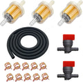 1/4 in Gas Fuel Line Hose with Clamps Valve & Filters with Magnet Kit