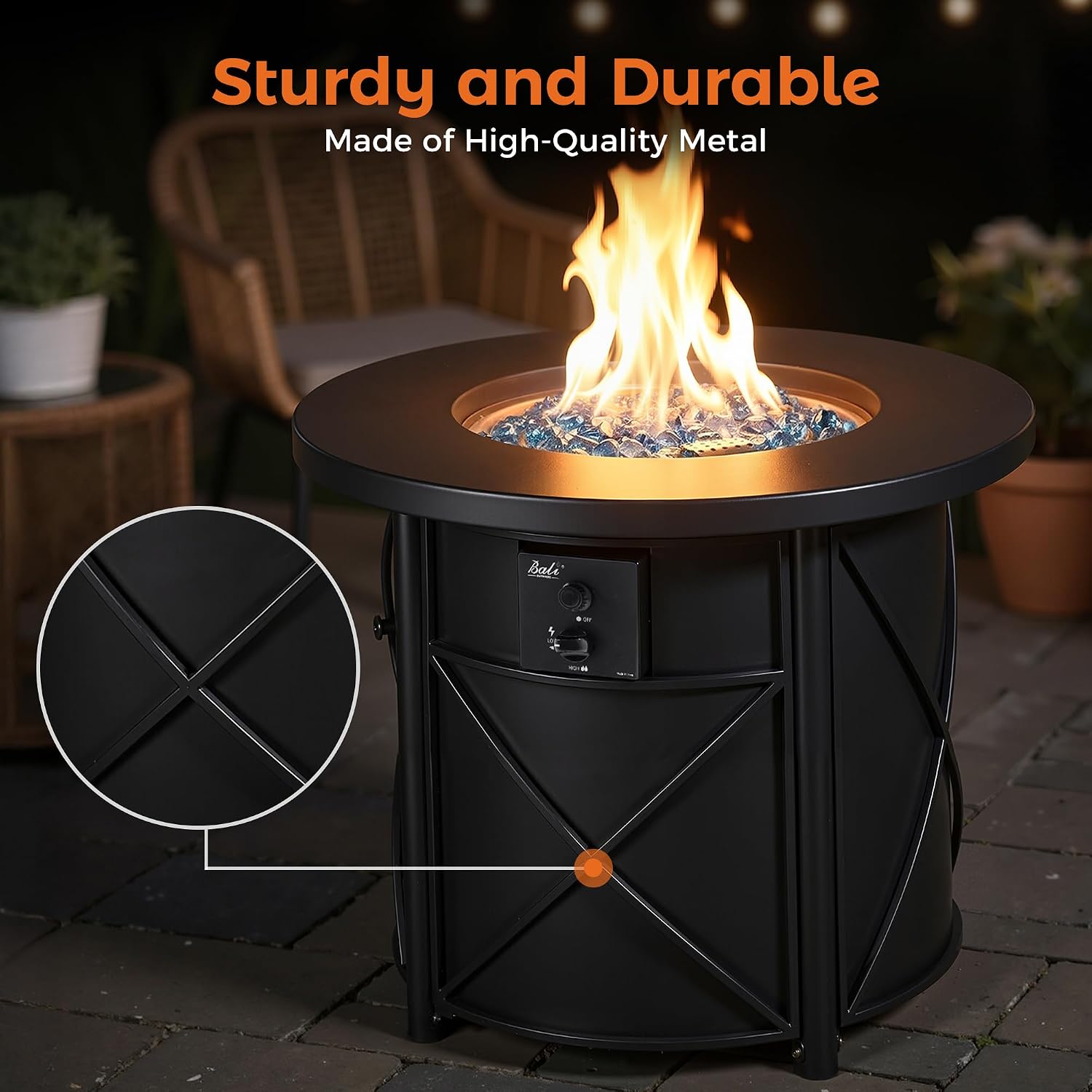 50000 BTU Propane Fire Pit for Outdoor