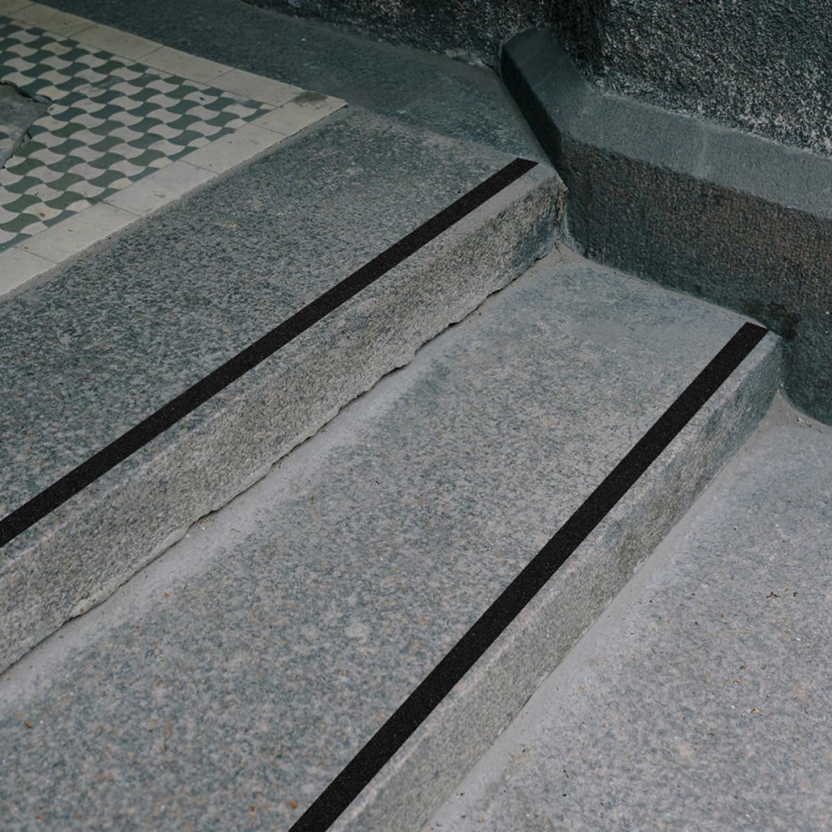2 Rolls Black PVC Anti Slip Tape for Stairs, Grip