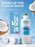 ADQ747935 Water Filter Replacement for LG ThinQ Lt1000P, 4-Pack