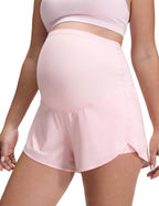 Maternity Dolphin Workout Shorts 3" Strawberry Pink Small