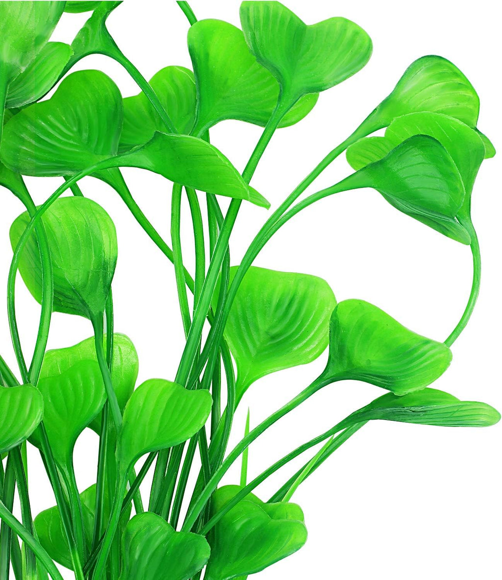 Plastic Fish Tank Plants, 2 Pack Artificial Tall Aquarium Plants for Fish Tank Decor, 15.75 Inches (Green)
