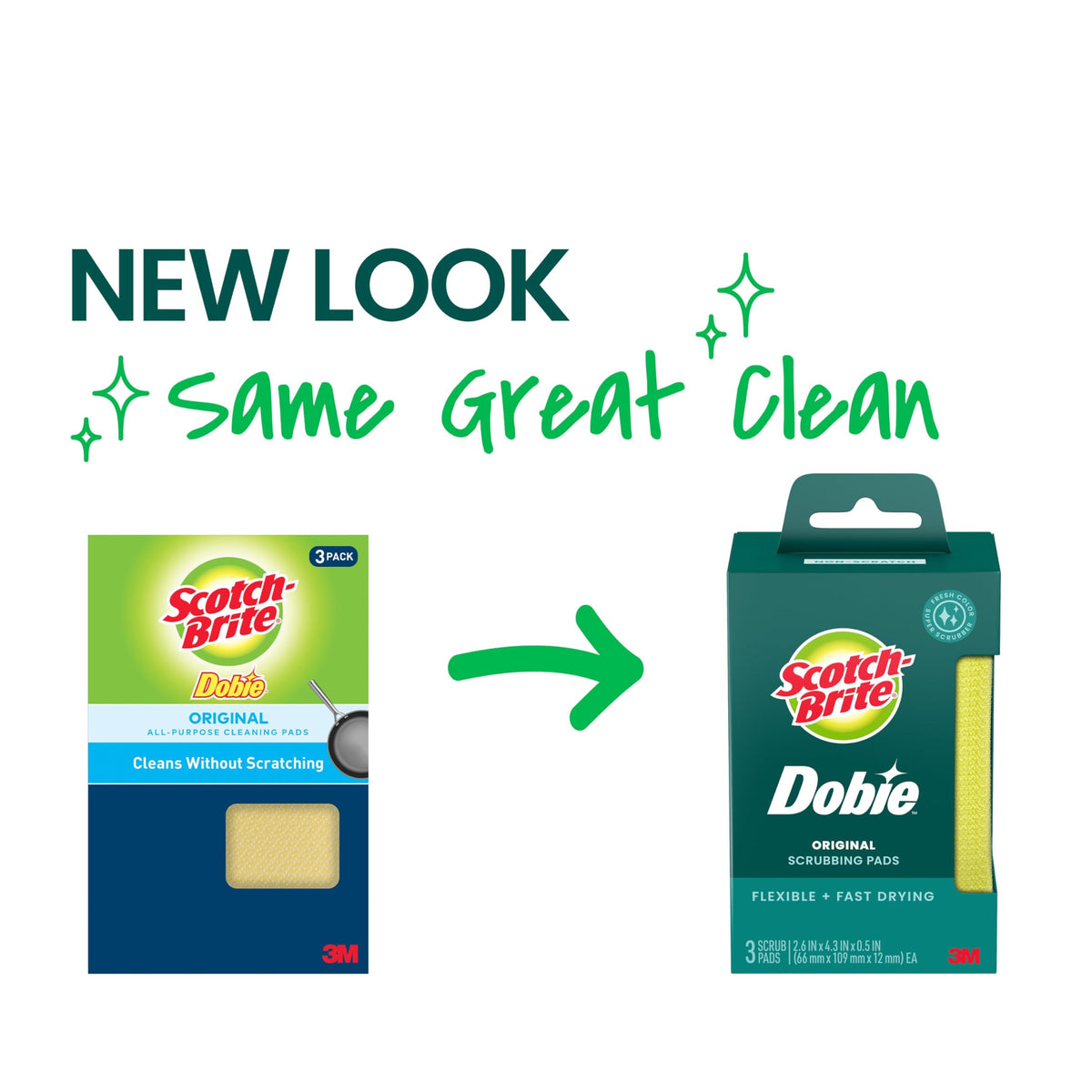 Dobie Non-Scratch All-Purpose Scrub Pads, 24 Pack