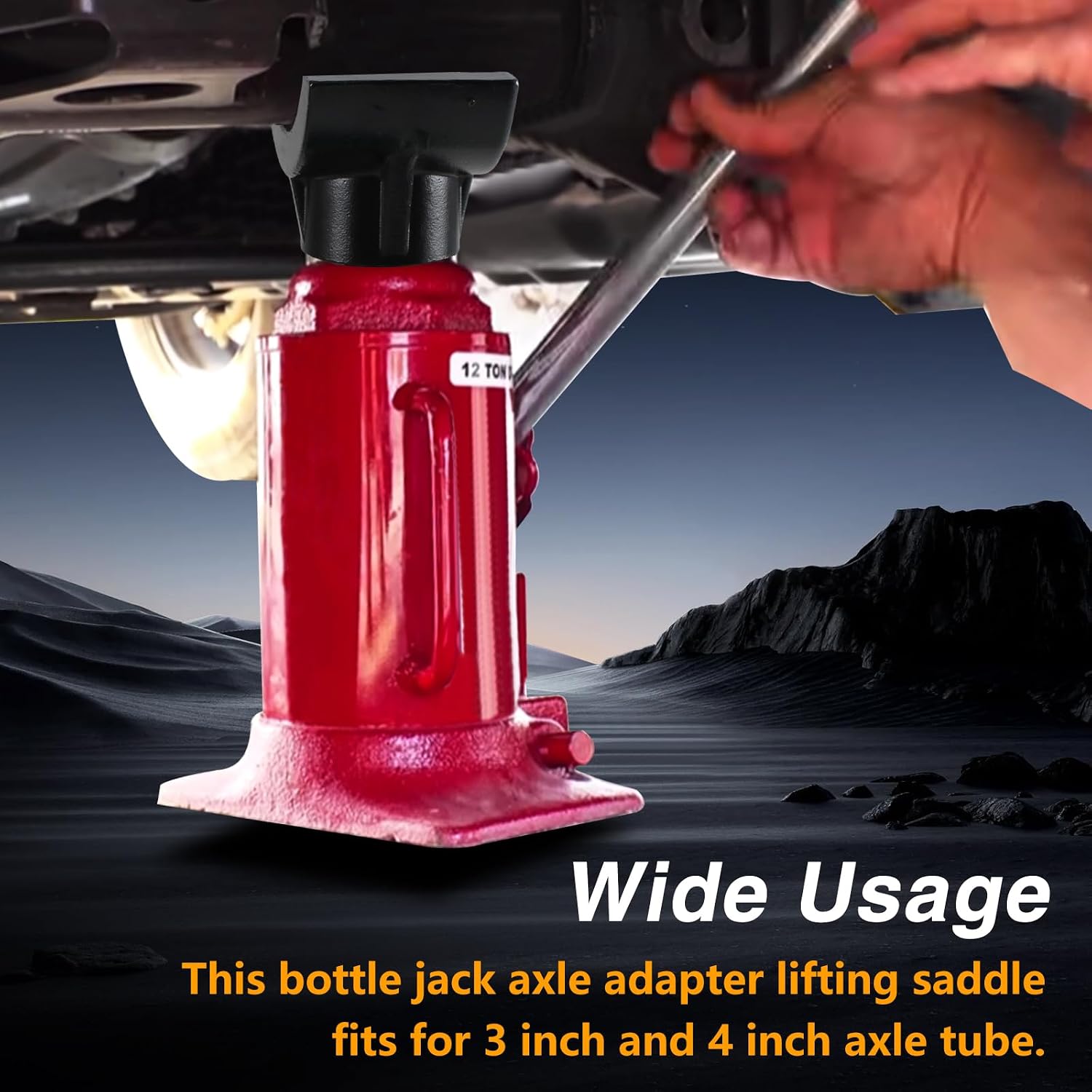 2-in-1 Bottle Jack Adapter Lifting Saddle High Strength Hydraulic Jack Adapter Hydraulic Lifting Saddle Compatible