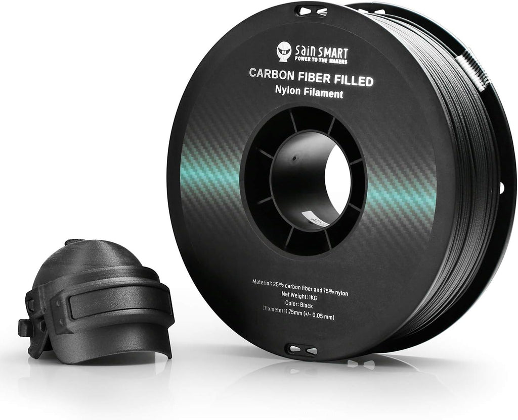 1.75mm Black ePA-CF Carbon Fiber Filled Nylon Filament 1KG (2.2lbs) Spool for 3D Printer