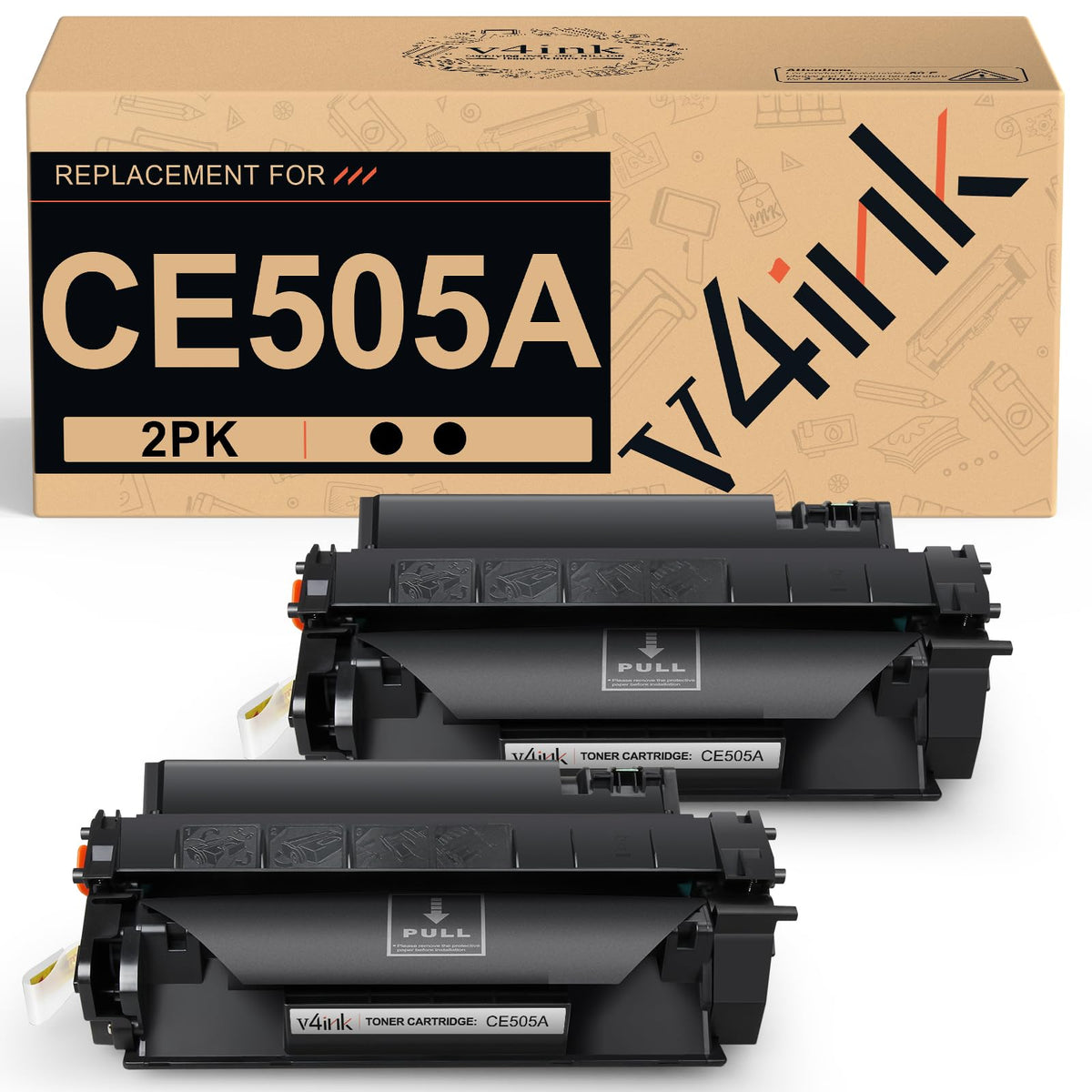 CE505A Toner Compatible for HP 05A Toner Cartridge Black 2-Pack