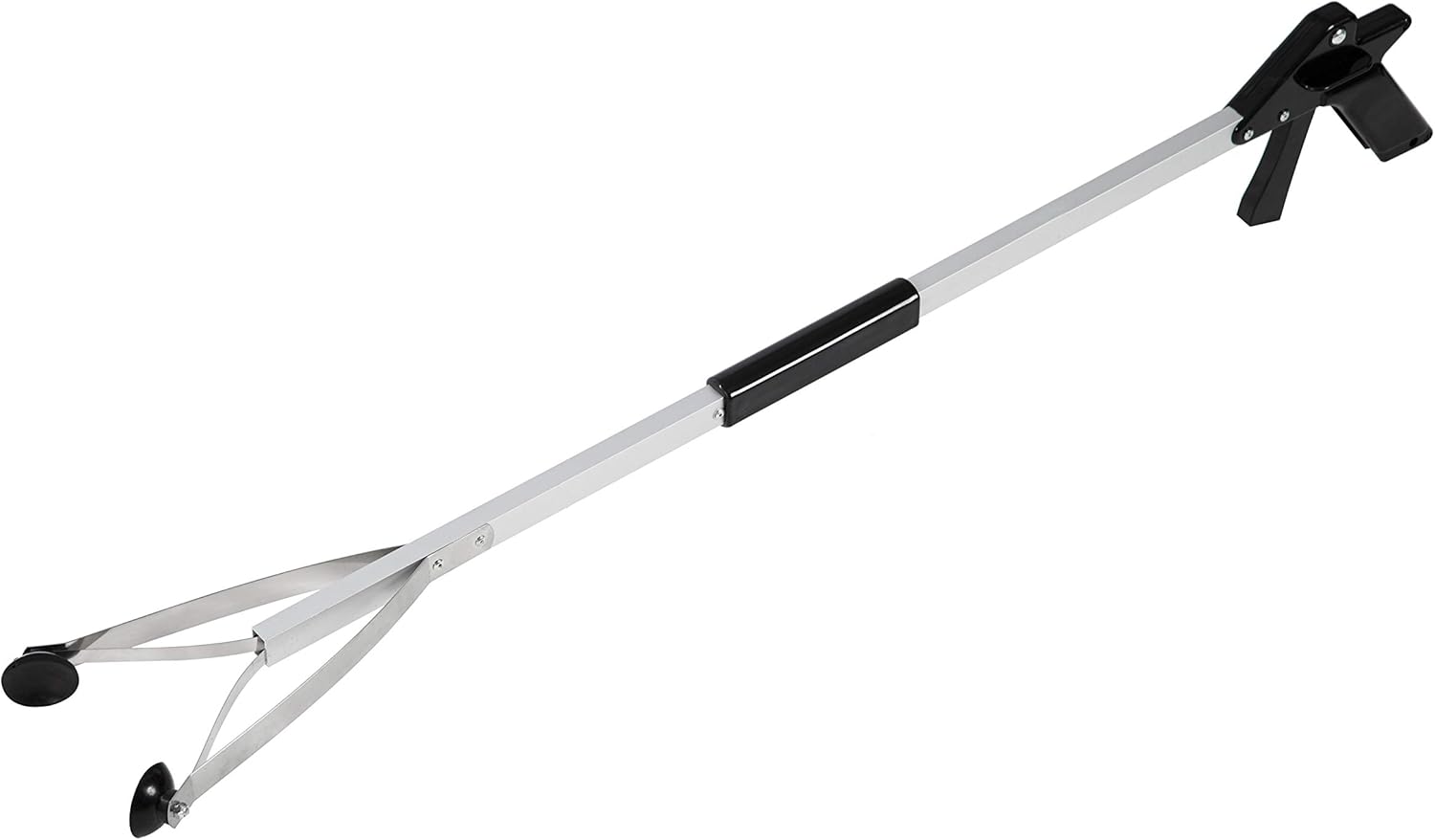 Grabber Reacher Suction Cup Grip Tool- Long 32 Inch Foldable Strong Heavy Duty Aluminum Pick Up Stick - Lightweight