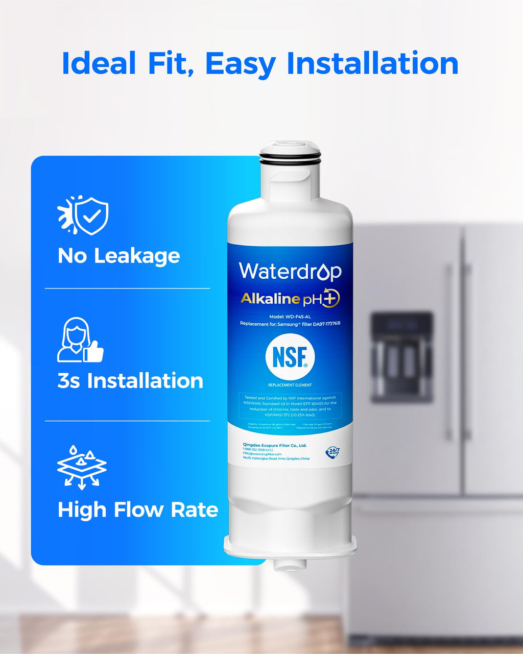 Alkaline Water Filter Replacement for Samsung DA97-17376B 3 Pack