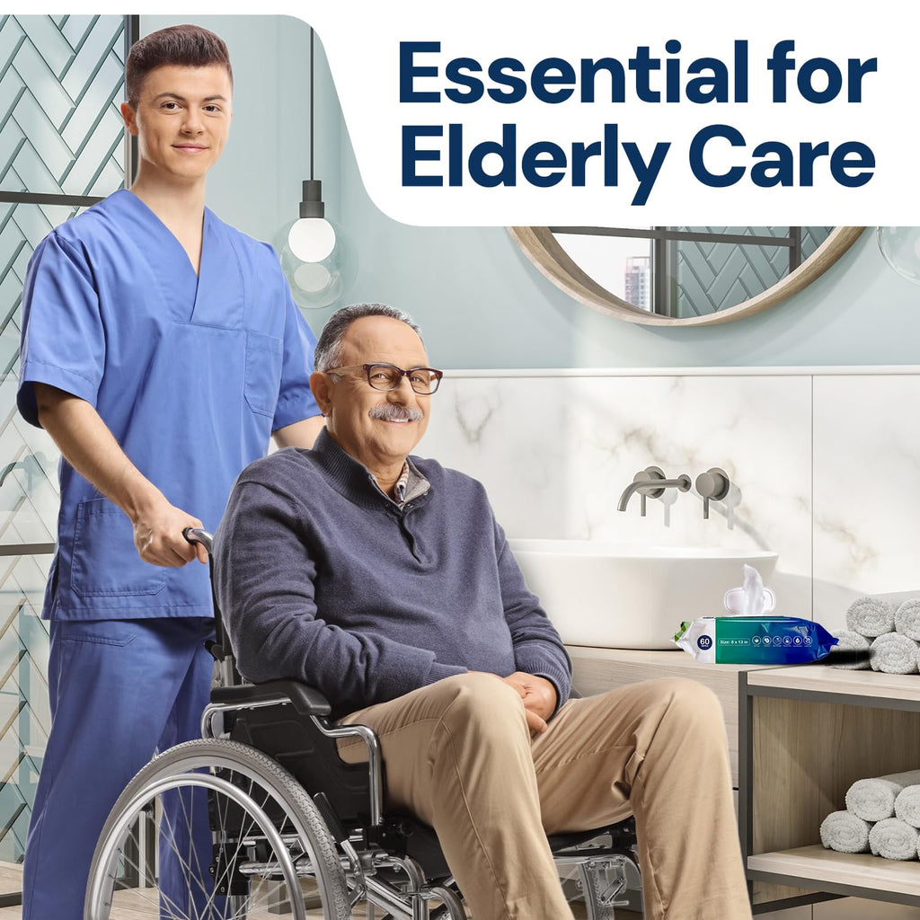 Adult Wipes for the Elderly – Extra Large 8x13, Pre-Moistened 720ct