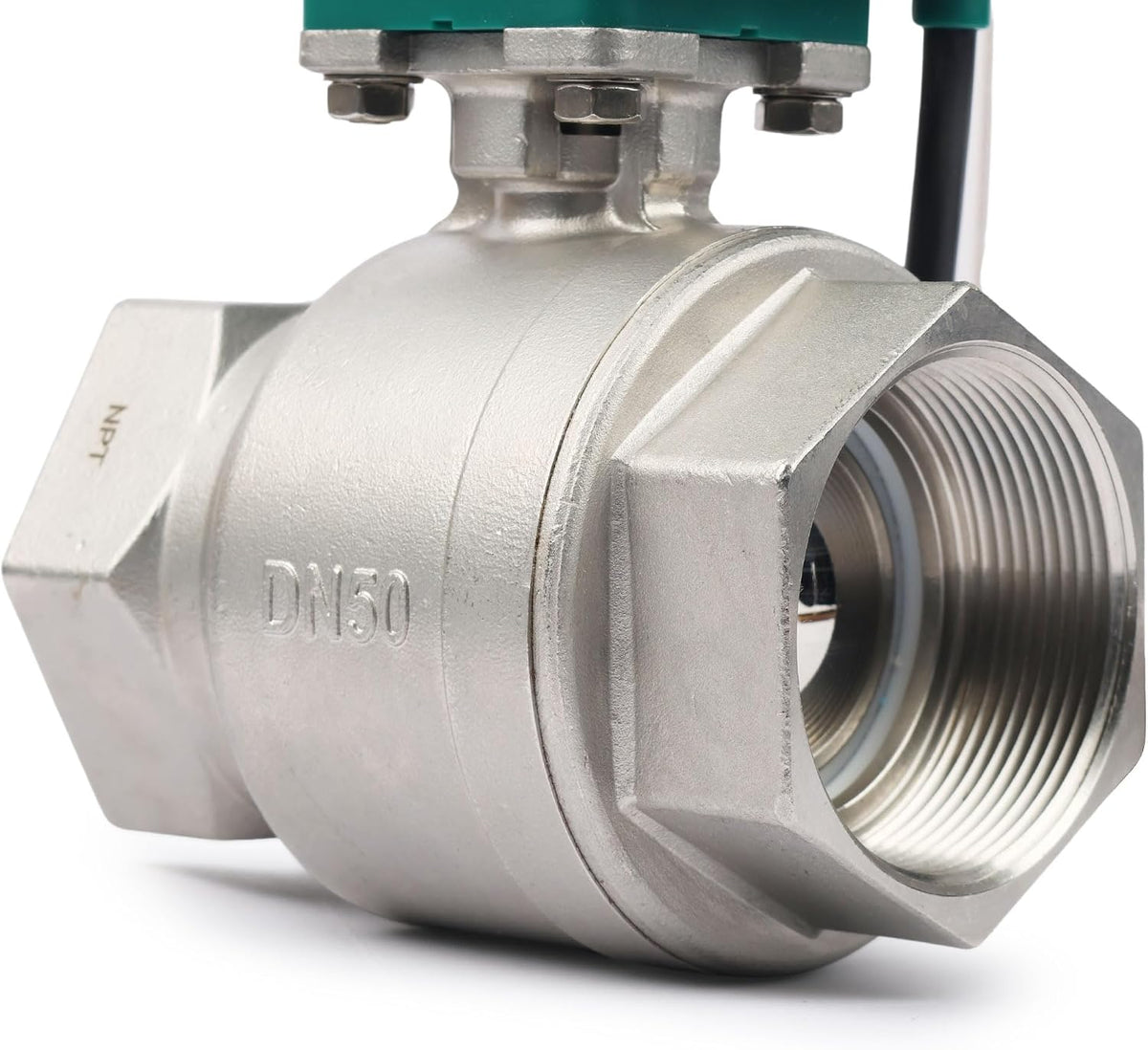 U.S. Solid 2" Motorized Ball Valve with US Plug 110VAC NSF Certified 304SS Electrical Ball Valve,Auto Return, Normally Closed