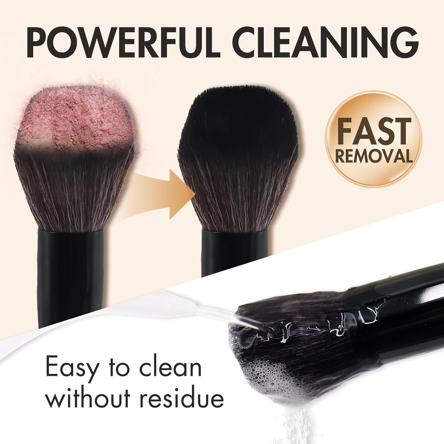 Makeup Brush Cleaner Solid Brush & Sponge Soap With Silicone Cleaning Pad, Vegan, Deep Cleaning, No Residue(100g/3.53oz)
