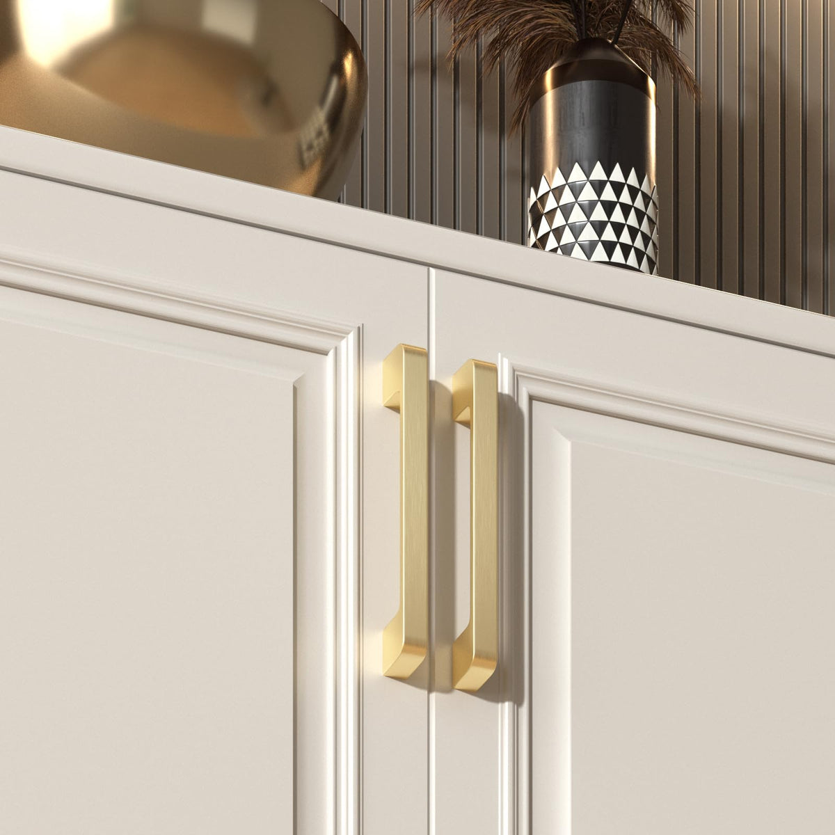 Brushed Gold Cabinet Pulls 8-13/16" Gold Cabinet Handles 5 Pack