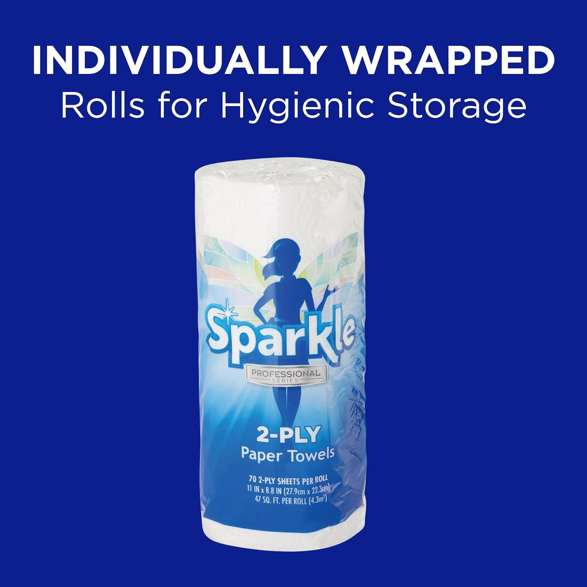 Sparkle Professional Series by Georgia-Pacific PRO 2-Ply Perforated Kitchen Paper Towel Rolls, Individually Wrapped