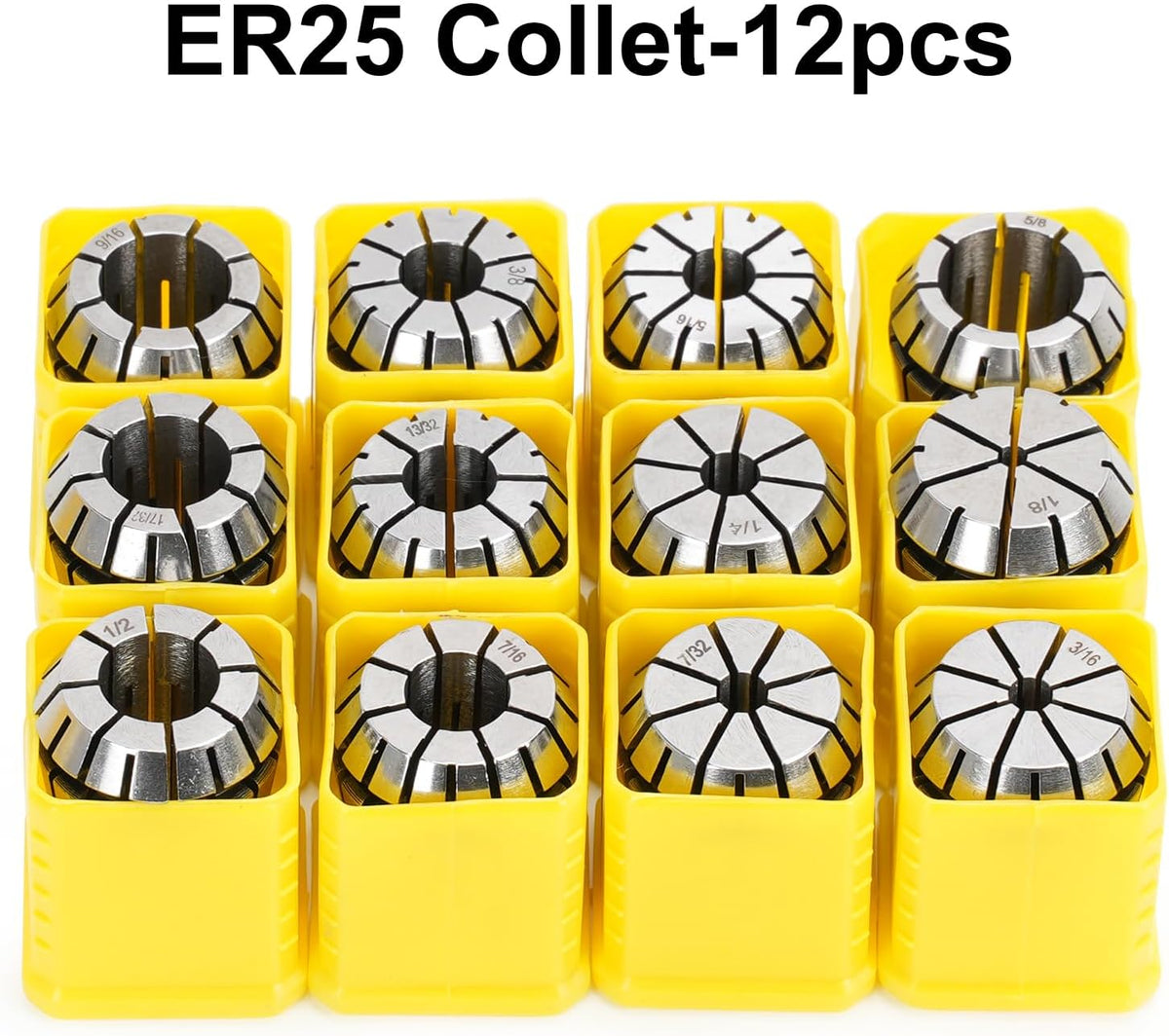 12PCS ER25 Spring Collet Set for CNC Engraving Machine