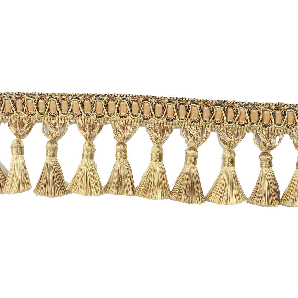 6.5 Yard Handmade Tassel Fringe Trim Hand Knitting-Gold