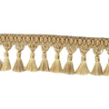 6.5 Yard Handmade Tassel Fringe Trim Hand Knitting-Gold