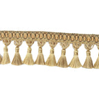 6.5 Yard Handmade Tassel Fringe Trim Hand Knitting-Gold