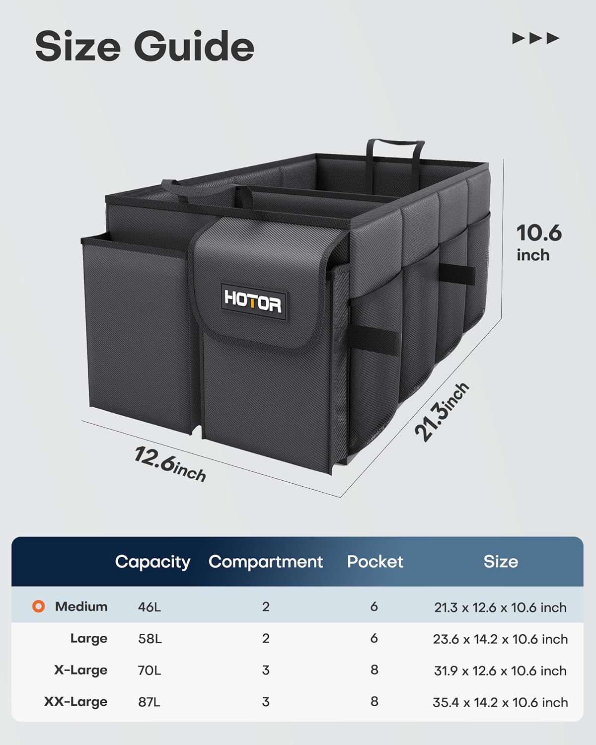 Trunk Organizer - Car Organizer, Foldable Trunk organizer for SUVs & Sedans, Sturdy Car Organization for Car