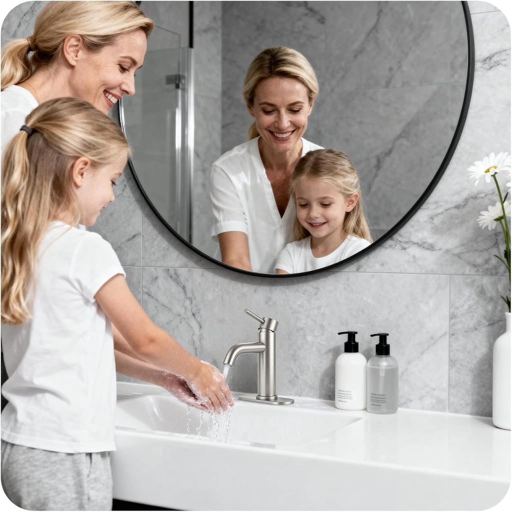 Bathroom Faucet Single Handle Bathroom Sink Faucet Brushed Nickel