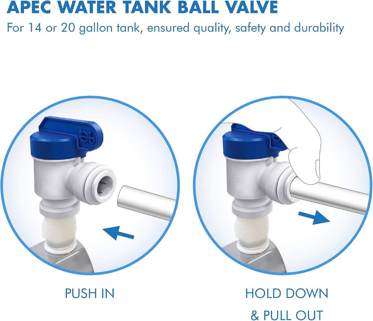 APEC Water Systems Tank Ball Valve (3/4" NPTF, 3/8" Output)
