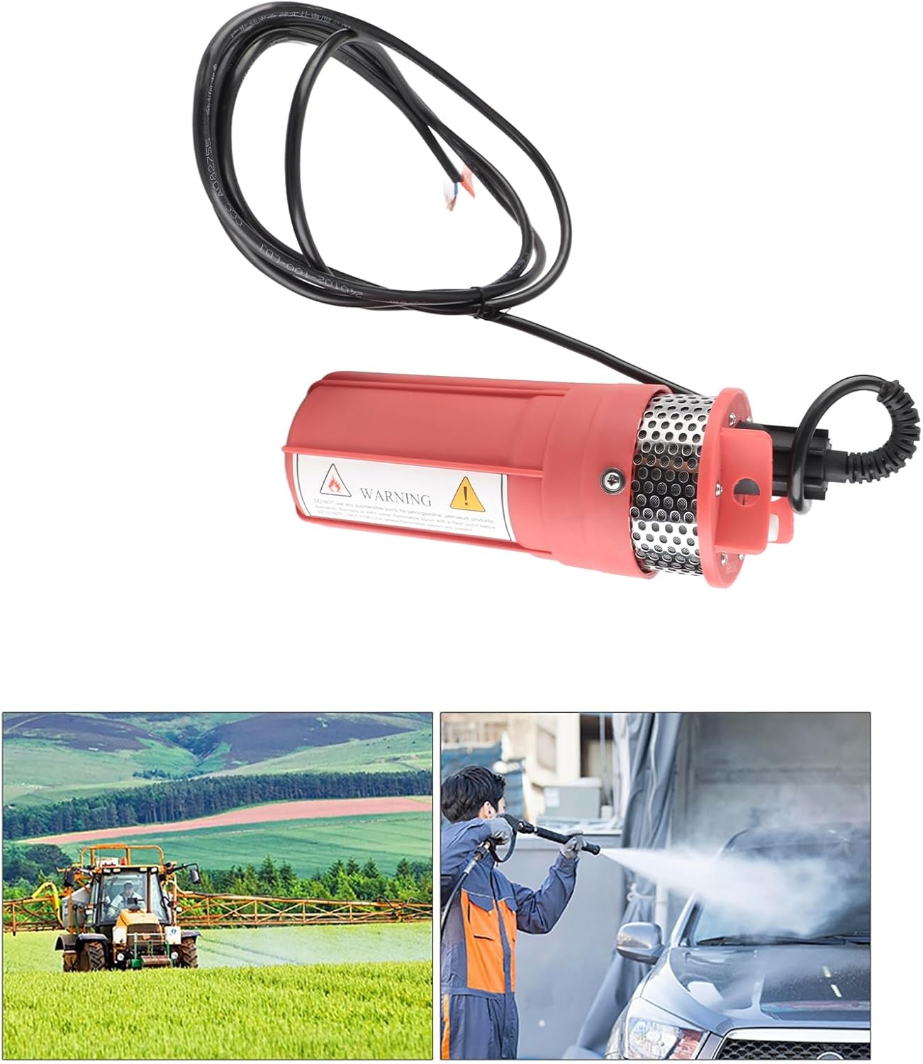 12V Submersible Deep Well Pump 1/2Inch, Solar Powered DC Water Pump Alternative Energy, 98ft Lift 6.5Lmin, High