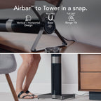 Airbar 4 Tower Fan and Horizontal Air Circulator with Remote Control, 35-Inch, 3 Speed Settings, Multi-Directional