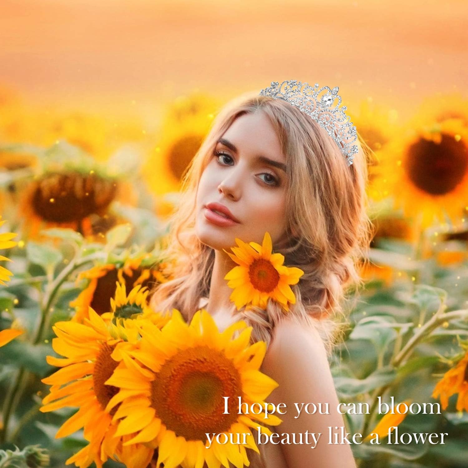 Tiara for Women Silver, Happy Birthday Queen Tiara, Crown for Girls with Birthday Girl Sash, Crowns for Women with