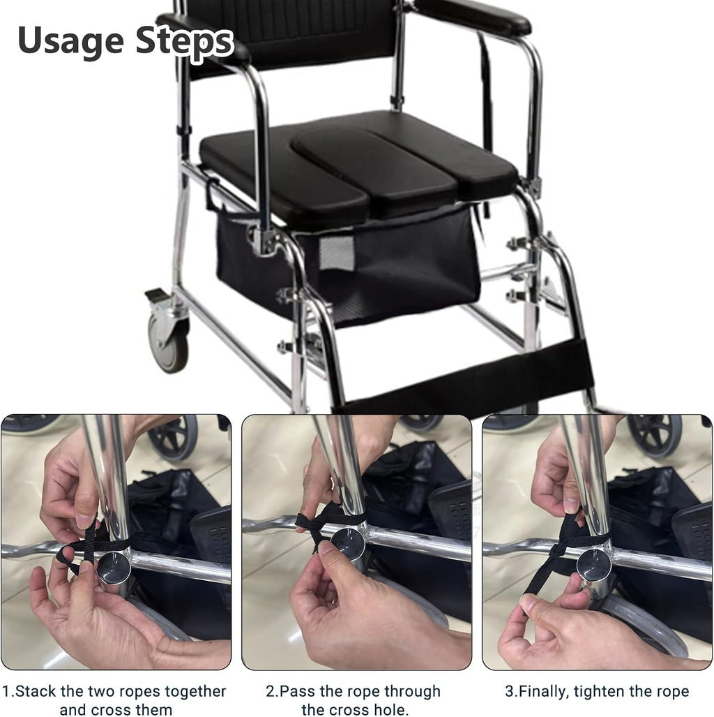 Wheelchair Under Seat Storage Carrier - Elderly Rollator Mesh Organizer Bag for Four Wheel Rollator, Under Seatneath