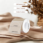 2 Inch Round Thermal Labels,Beige Gradient Flower Thermal Sticker Labels for Small Business, Logo Design, Baking,500