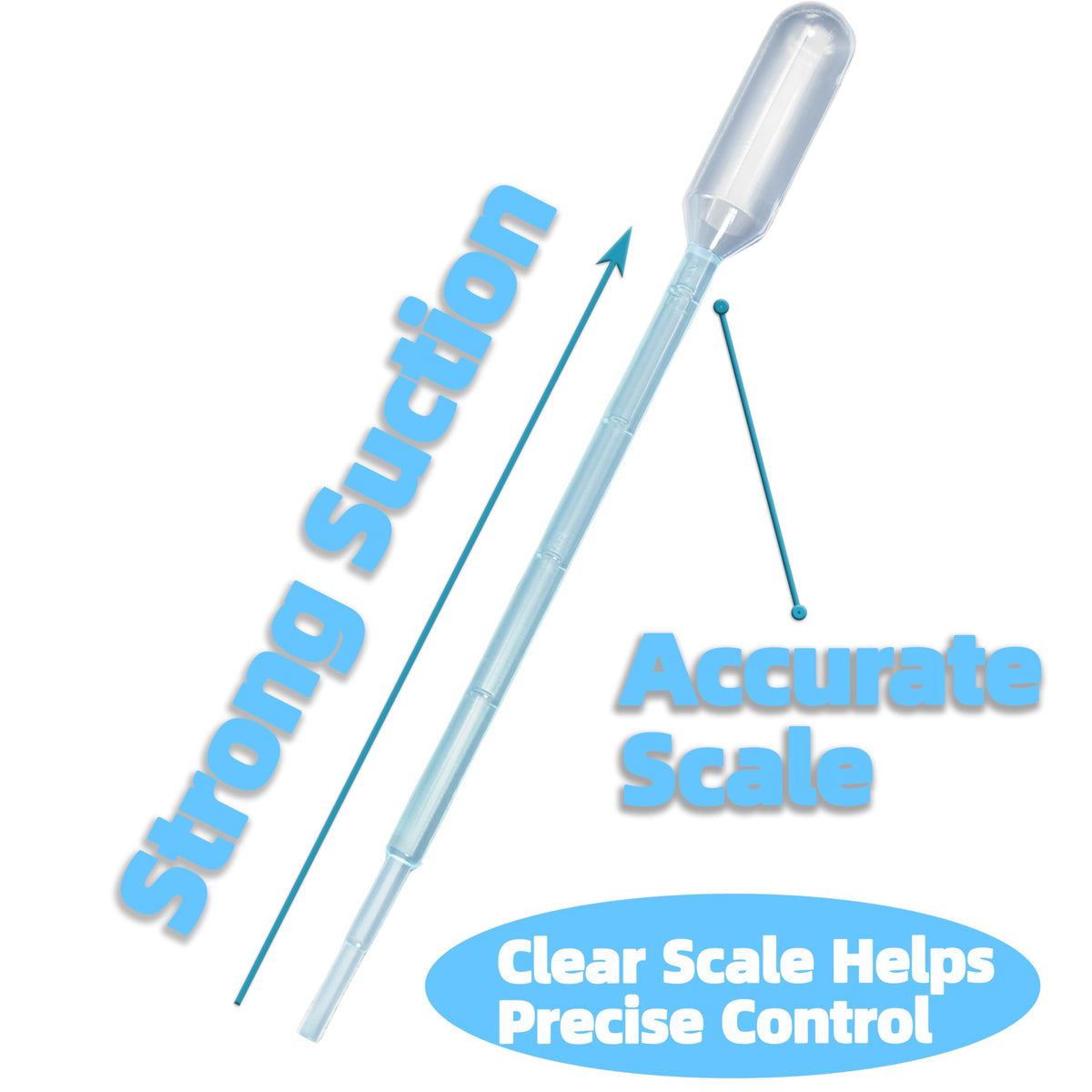 1mL Pipettes Dropper 100PCS Disposable Plastic Transfer Pipettes