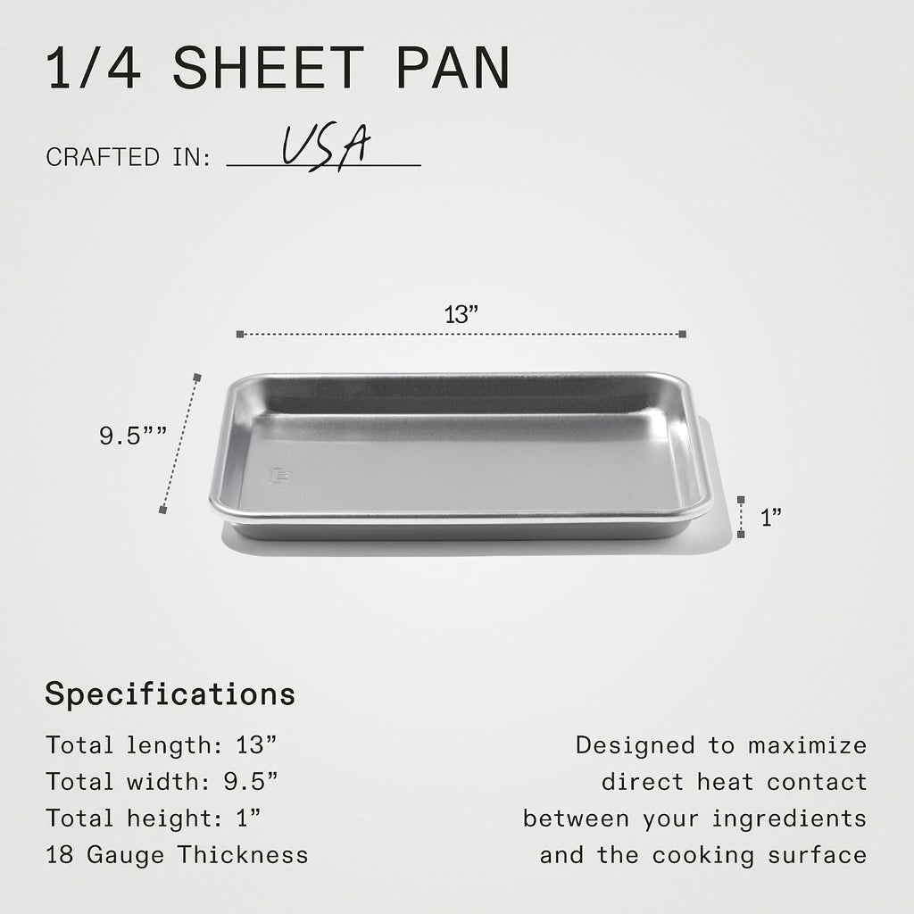 Cookware - Quarter Sheet Pan - Commercial Grade Aluminum - Professional Bakeware